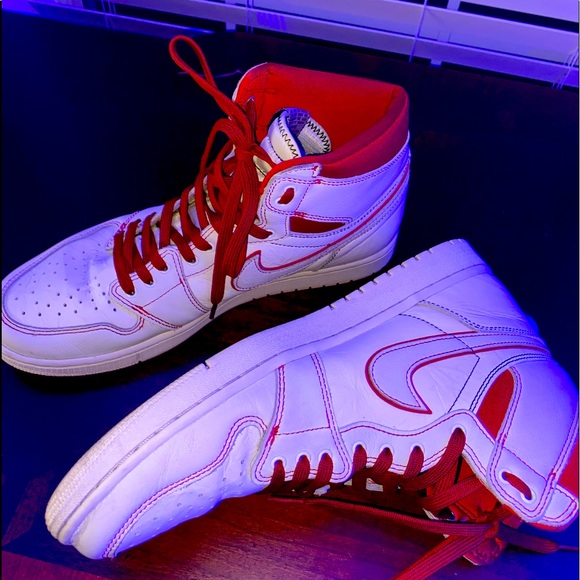 Jordan 1 Retro High Phantom Gym Red - Picture 2 of 5